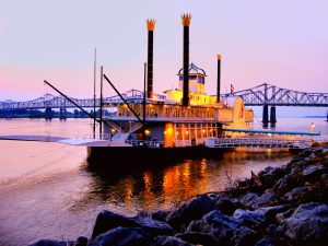 New Orleans River Boat at Sunset